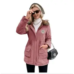 GENERICO - CASACA LARGA PARKA ARMY L ROSADO