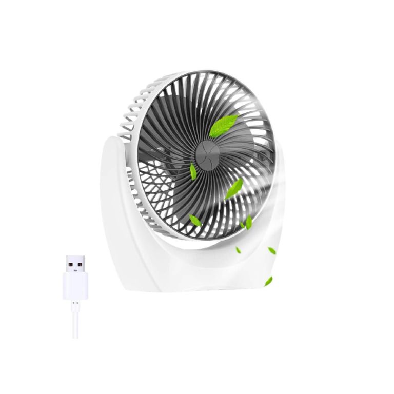 Ventilador de Mesa Portátil Recargable Negro