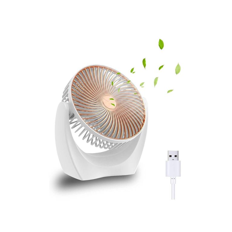 Ventilador de Mesa Portátil Recargable Negro