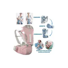 GENERICO - CANGURO PARA BEBÉ ERGONÓMICO UNICA MIA ROSADO