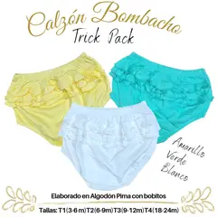 GENERICO - Calzón Bombacho de bebe TRICK PACK