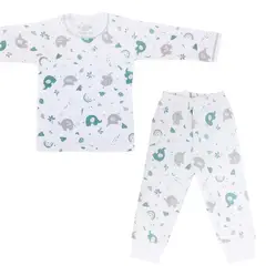GENERICO - Pijama Bebé - Algodon - Elefantes verdes