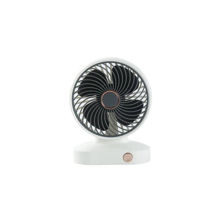 Mini Ventilador de Escritorio 2 Niveles Inalámbrico Blanco y Lila