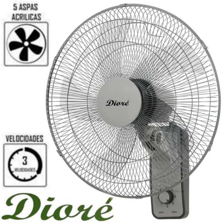 1  VENTILADORES DE PARED DIORE 5 ASPAS 50 WATTS