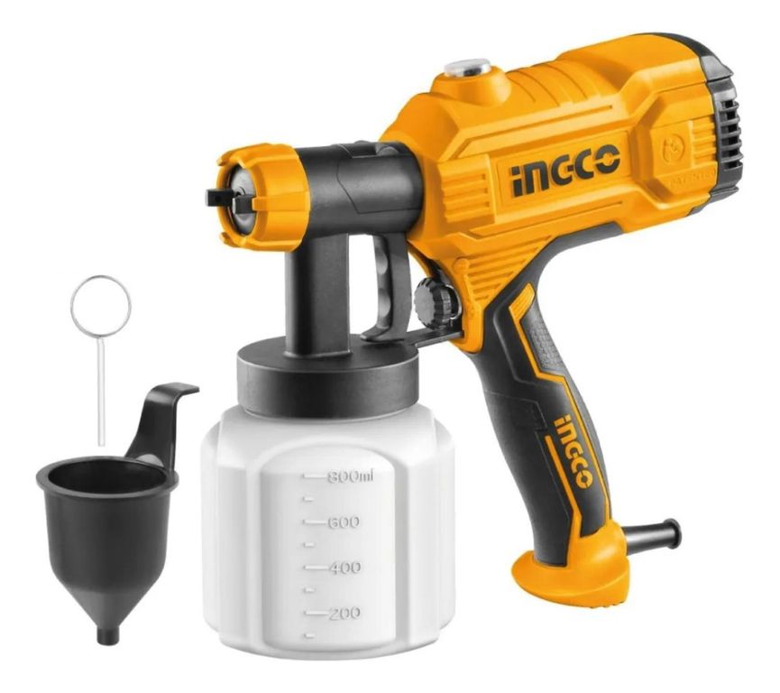 Pistola para pintar eléctrica 450 W Tanque plástico Ingco