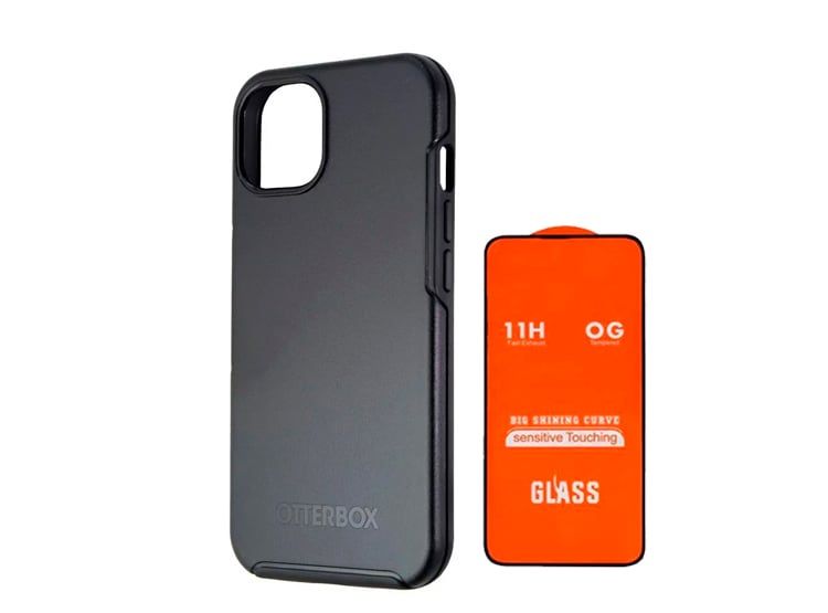 Case Otterbox Symmetry Para Iphone 15 Pro Negro + Vidrio 11D