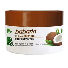 BABARIA - Crema Corporal de Coco para Pieles secas