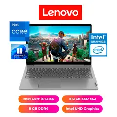 LENOVO - LAPTOP V15 15", INTEL CORE i3-1215U, 8GB RAM, 512 GB SSD - NOTEBOOK