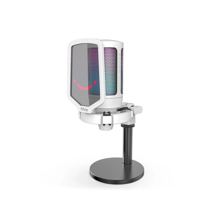 Microfono Gamer Ampligame A6V Usb Blanco