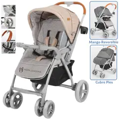 BABY HAPPY - Coche Cuna Reversible Barcelona beige