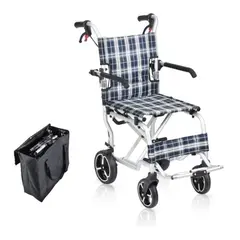 FIRST CARE - Silla de Ruedas Transporte Premium con Bolso