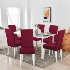 SALA FABULOSA - Funda protectora de silla Lycra Set 8 pzs VINO