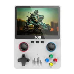 GENERICO - Mini consola de juegos X6 pantalla IPS compatible con 10000 juegos.