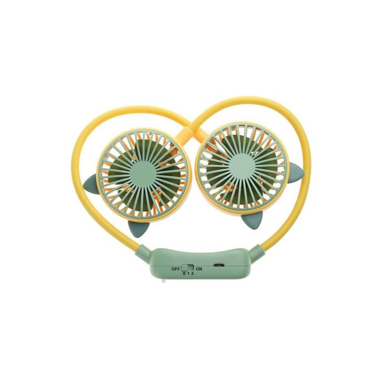 Mini ventilador de cuello portátil 2 velocidades USB Kawai