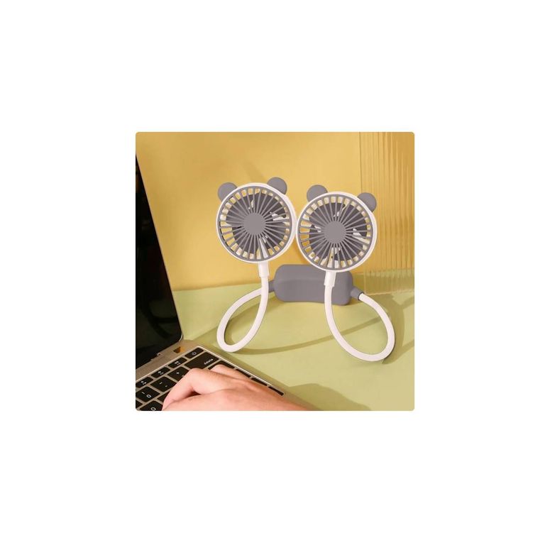 Mini ventilador de cuello portátil 2 velocidades USB Kawai