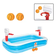 BESTWAY - Juego de Baloncesto Piscina Inflable 251x168x102