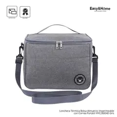 EASY&HOME - Lonchera Térmica Bolsa Almuerzo Impermeable EasyHome HYC280040 Gris