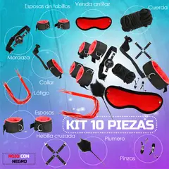 GENERICO - Kit Sado - Bondage Bdsm Para Parejas - 10 Piezas Sexuales
