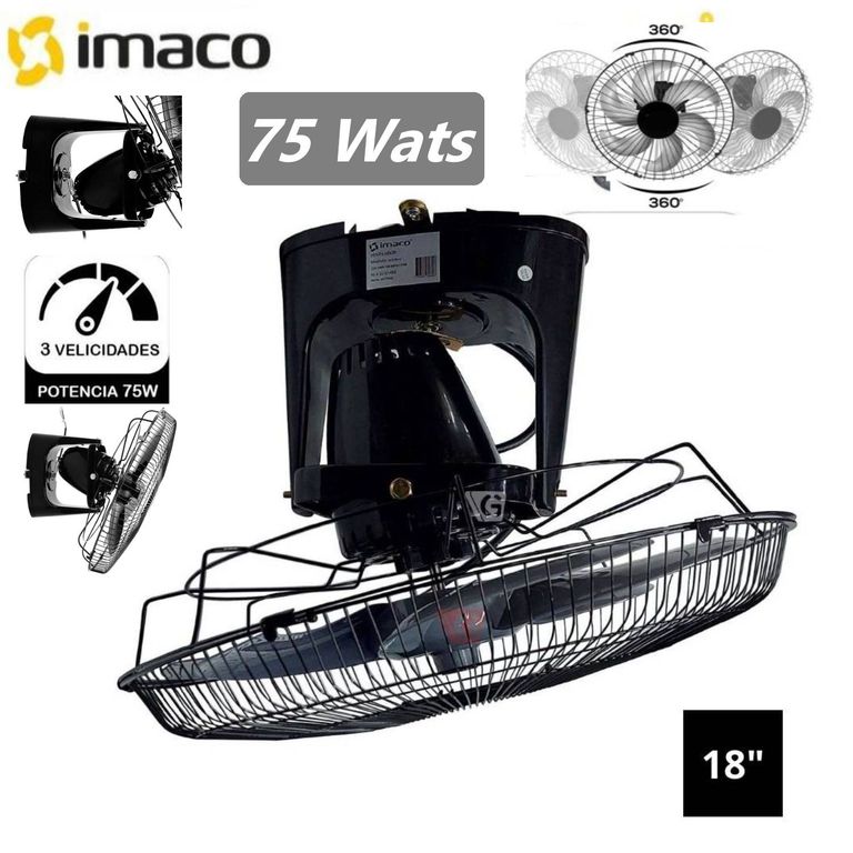 Ventilador Techo Motor Silencioso 75 Wats Orbital OCF7919