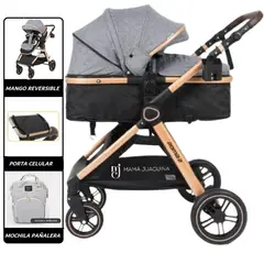 BABY HAPPY - Coche Roma Moises con Pañalera y Porta Celular