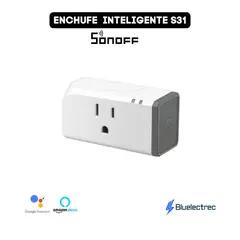 SONOFF - Enchufe inteligente WiFi medidor de energía compatible Alexa y google