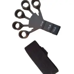 GENERICO - Ejercitador Dedos Mano Finger Grip Black Fuerza de Agarre