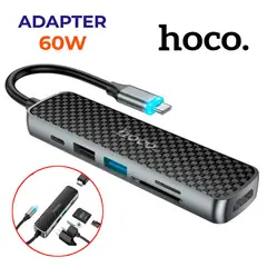 HOCO - Adaptador Multipuerto Lector de Memoria 6 En 1 Hb24 USB-C 60w