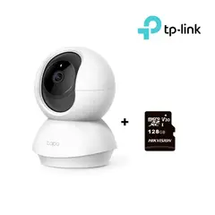 TP LINK - Cámara de Seguridad Wi-Fi 360º 2K Tapo C210 MicroSD 128GB - Tplink