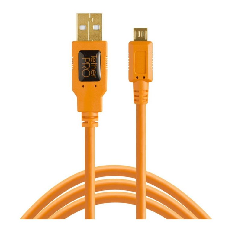 Cable Tether Tools USB 2.0 Tipo A a USB Micro-B con 5 Pines 4.6 metros