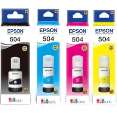 EPSON - Pack 4 Tintas 504 Originales Yellow, Cian, Magenta y Black