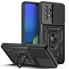 GENERICO - Funda Case para Samsung A53 Holder Protector Camara Negro Antishock