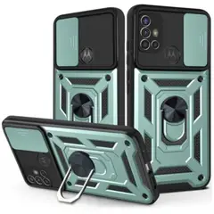 GENERICO - Funda Case para Motorola G20 Holder Protector Camara Verde Antishock