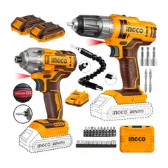 INGCO TOOLS - TALADRO INALÁMBRICO ATORNILLADOR DE IMPACTO EXTENSOR FLEXIBLE - COMBO