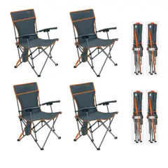 TRUPER - Silla de playa camping portátil plegable 4 unidades,