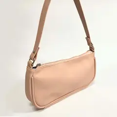 NACIONAL - Cartera bolso baguette rosa nude