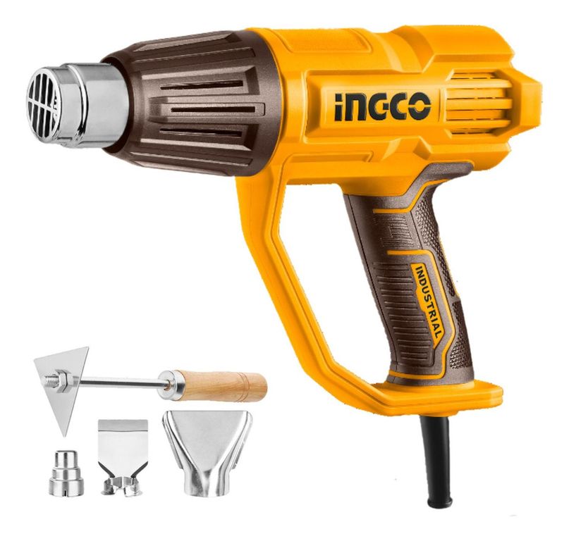 Pistola de calor 2000W con accesorios Ingco