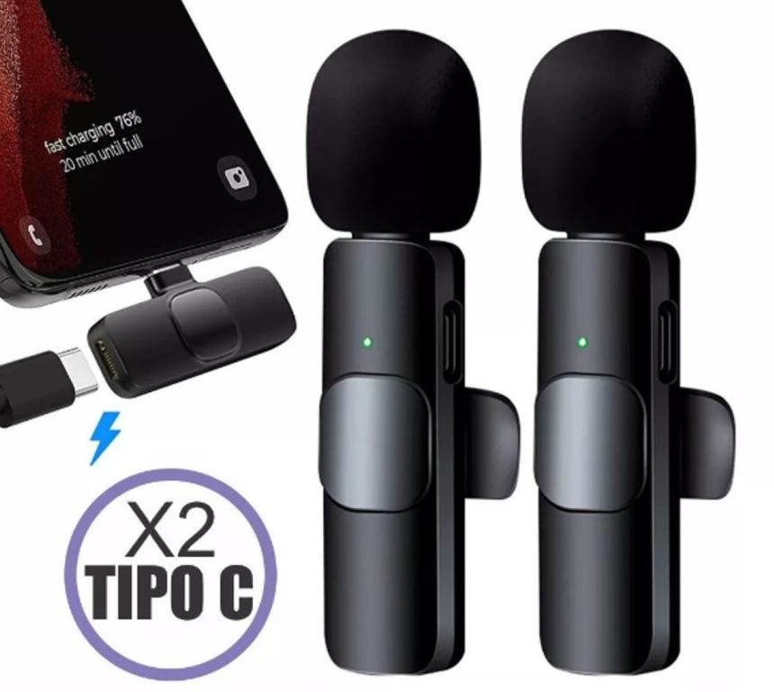 Micrófonos Inalámbricos solaperos 2 en 1 K9 Tipo C