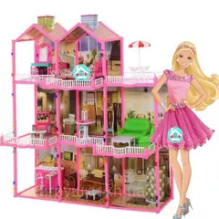 GENERICO - Casa De Muñecas Amoblada De 3 Pisos 245P