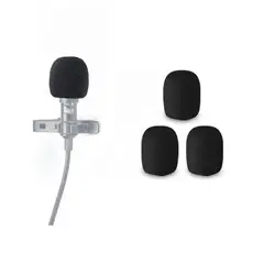 GENERICO - Pack 4 und Esponja Espuma Protector Microfono Pechero Lavalier