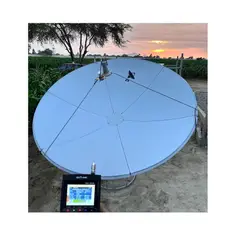RST - ANTENA PARABOLICA SATELITAL 240CM 6 PETALOS FOCO CENTRAL CON LNBF