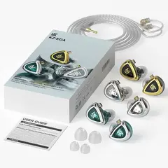 KZ - Audífonos EDA con graves dinámicos-Sin Mic(Black+White+Cyan)