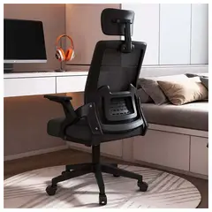 IMPORTADO MC - SILLA EJECUTIVA MODELO HERMES con REPOSA CUELLO - NEGRO