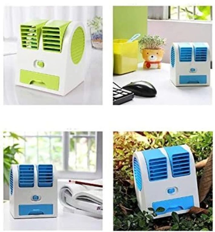 2 Unidades Mini Ventilador Usb Portatil Aire Acondicionado Escritorio Oficina