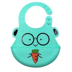 GENERICO - Babero de Silicona para Bebé Verde