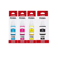 CANON - KITX 4 Tinta GI-190 COLORES y NEGRO