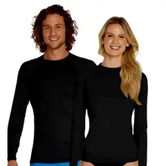 GENERICO - Polo Natacion Unisex Negro Ropa de baño - Tallas 14 hasta XL