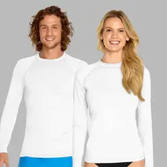 GENERICO - Polo Natacion Unisex Ropa de baño Blanco - Tallas 14 hasta XL