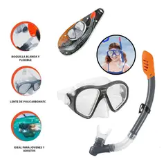INTEX - Set de Buceo Snorkel y Gafas 2 Piezas 55648