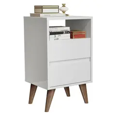 TU MESITA - Mesa De Noche de Melamina Classic Blanco