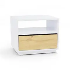 TU MESITA - Mesa De Noche de Melamina Emily Blanco Duna